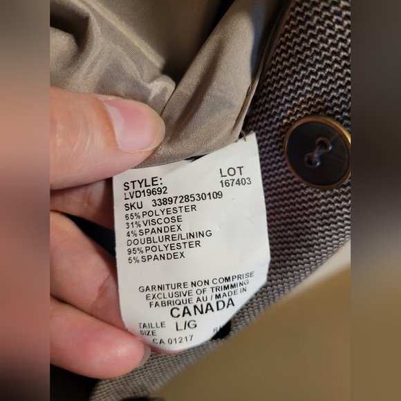 le chateau ladies suiting vest, grey-brown, US LG - Picture 7 of 13